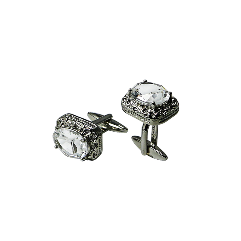 Crystal Rentangle Vintage Halo μανσέτες Σύνδεσμοι
