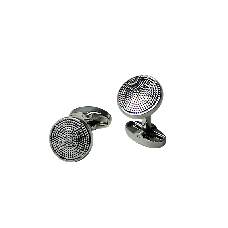 Στρογγυλές Dots Silvertone Προσωπικοί σύνδεσμοι Cuff
